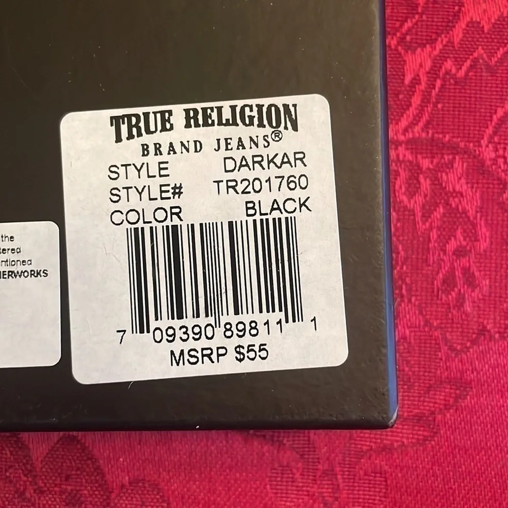 Brand New True Religion Genuine Leather Black Darkar Wallet w/ Desk Valet RFID